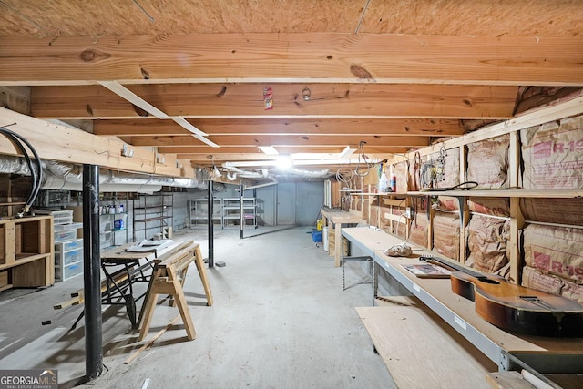 2394 Burch Cir NE, Brookhaven, GA 30319 - unfinished below grade area featuring a workshop area