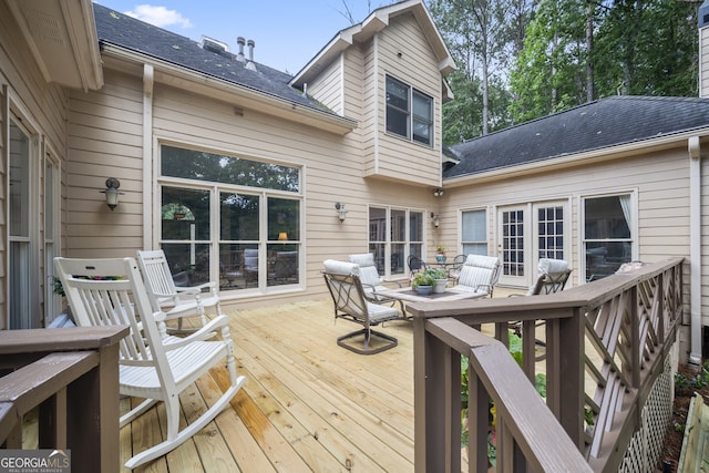 569 Fairway Dr, Woodstock, GA 30189 - view of wooden terrace