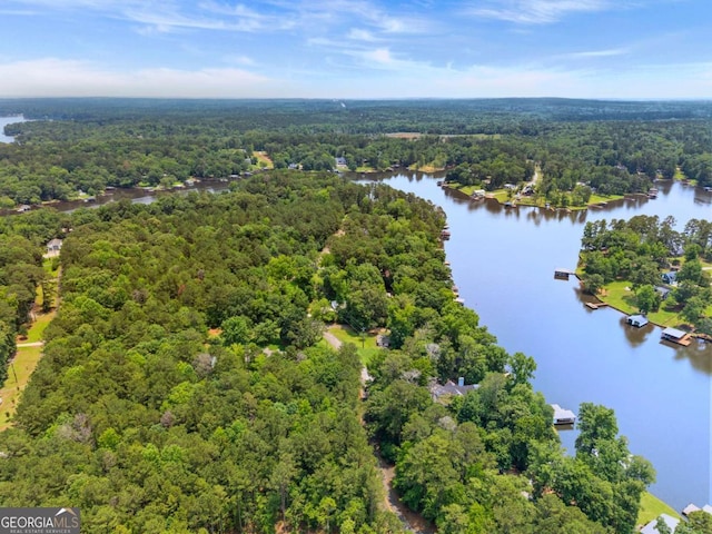 291 Thomas Dr, Eatonton, GA 31024 - drone / aerial view of a forest and a large body of water