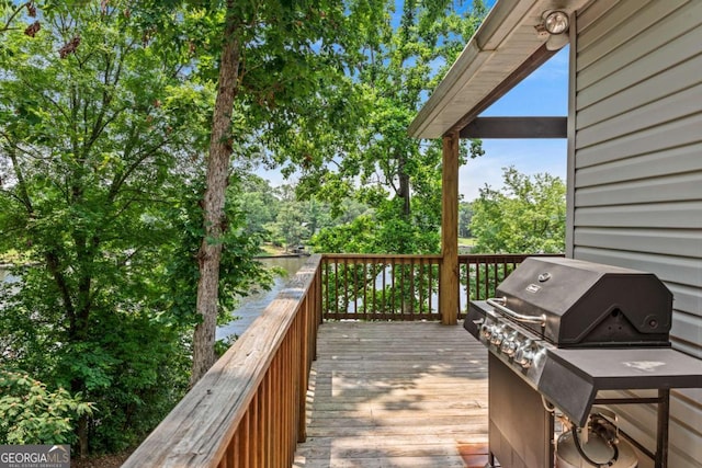 291 Thomas Dr, Eatonton, GA 31024 - deck featuring a grill