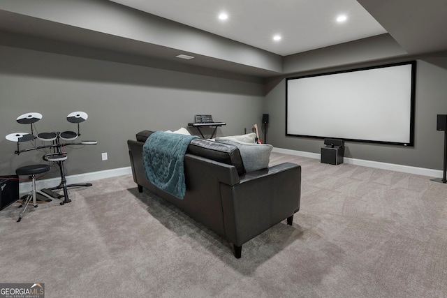 10135 High Falls Pointe, Johns Creek, GA 30022 - cinema room with carpet floors, baseboards, and recessed lighting