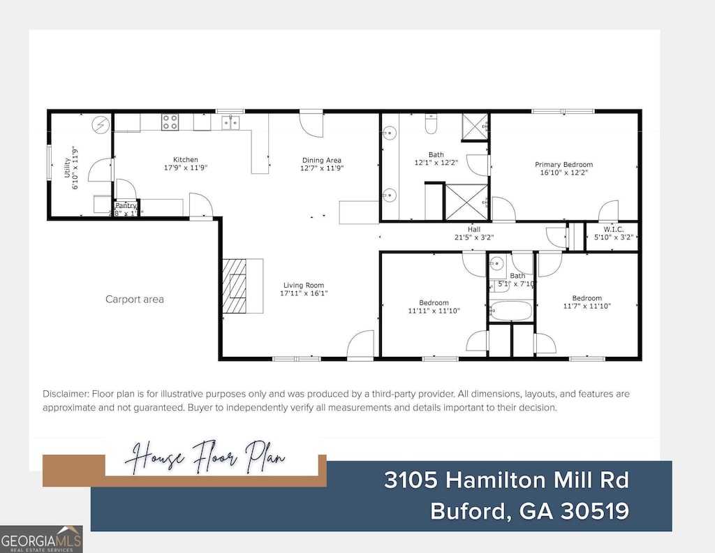 3105 Hamilton Mill Rd, Buford, GA 30519 - room layout