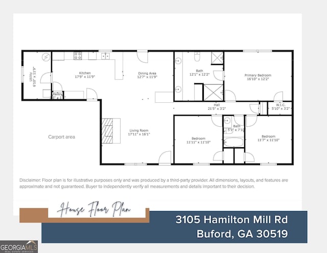 3105 Hamilton Mill Rd, Buford, GA 30519 - room layout