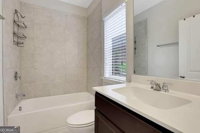 3005 Devoncroft St SE, Smyrna, GA 30080 - full bathroom featuring toilet, vanity, and shower / bathtub combination