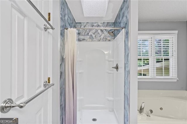 4956 Braeburn Trce NW, Acworth, GA 30102 - full bath with a shower stall and a jetted tub