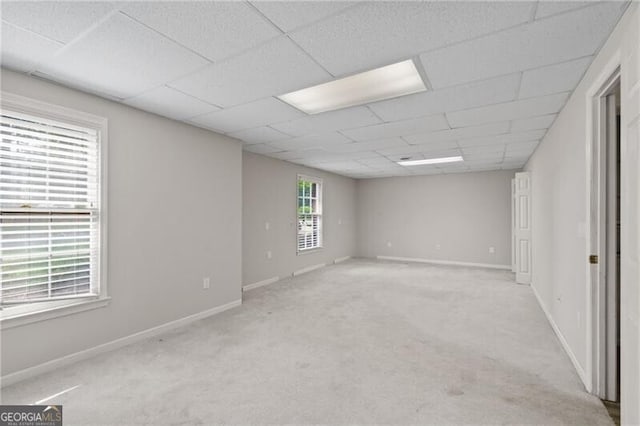 4956 Braeburn Trce NW, Acworth, GA 30102 - empty room featuring carpet, a drop ceiling, and baseboards