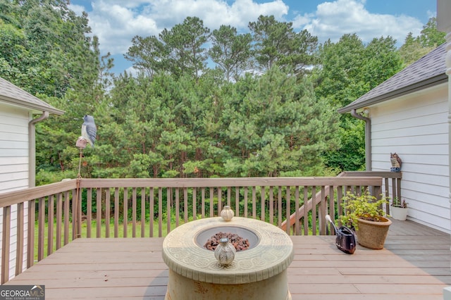2005 Ashton Pointe Dr, Dacula, GA 30019 - deck featuring view of scattered trees