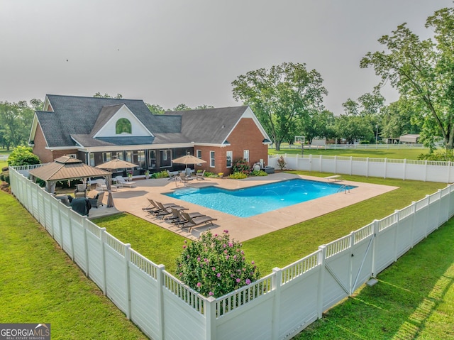 2717 Old Eastman Rd, Cadwell, GA 31009 - view of pool with a gazebo and a patio area