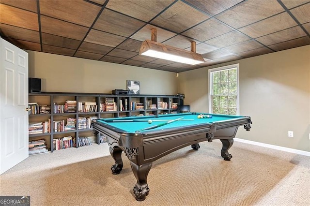 2220 Cape Courage Way, Suwanee, GA 30024 - playroom featuring carpet, baseboards, and billiards table