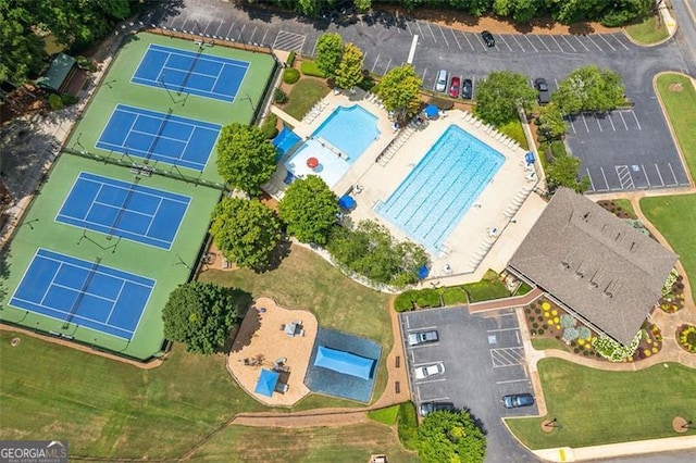 2220 Cape Courage Way, Suwanee, GA 30024 - aerial view of a pool