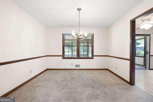 272 Creek Ct SW, Marietta, GA 30064 - unfurnished room with carpet flooring, a chandelier, and baseboards