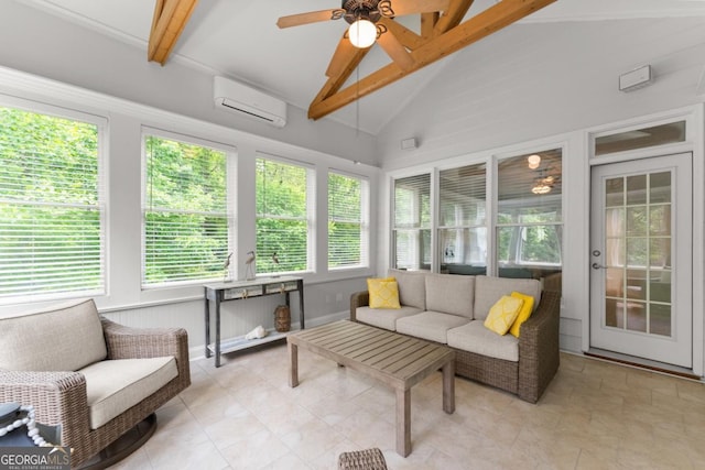 149 Highland Rd S, Dahlonega, GA 30533 - sunroom / solarium featuring a wall mounted AC