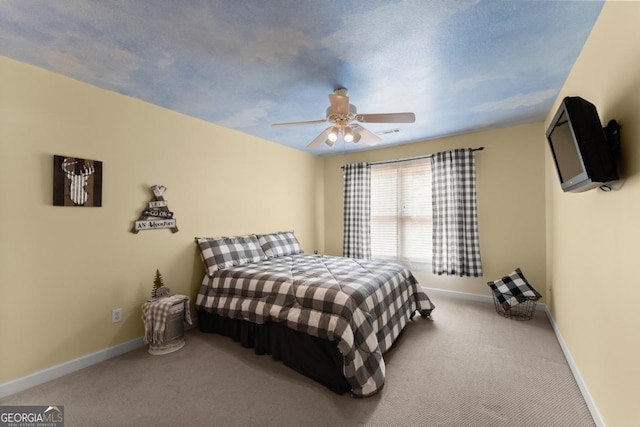 149 Highland Rd S, Dahlonega, GA 30533 - carpeted bedroom featuring baseboards and a ceiling fan