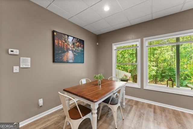 149 Highland Rd S, Dahlonega, GA 30533 - dining room with healthy amount of natural light, baseboards, light wood finished floors, and a drop ceiling