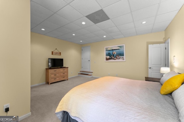 149 Highland Rd S, Dahlonega, GA 30533 - carpeted bedroom with recessed lighting, baseboards, and a drop ceiling