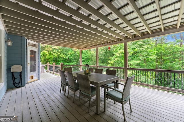 149 Highland Rd S, Dahlonega, GA 30533 - wooden deck featuring outdoor dining area
