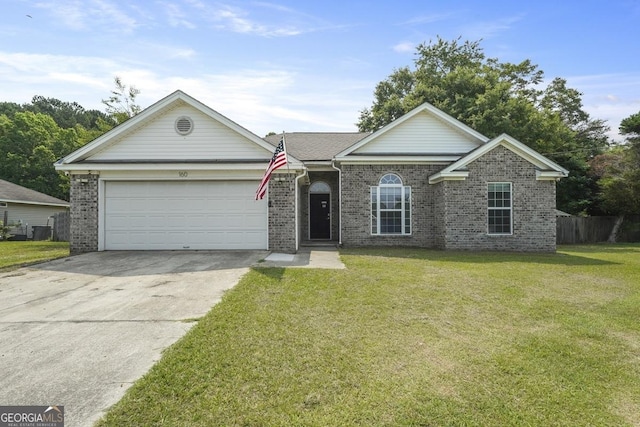 160 Zachary Trl, Ellabell, GA 31308 - ranch-style home with driveway, brick siding, and an attached garage