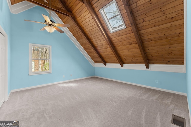 405 Cedar Hollow Rd Unit 2, Cleveland, GA 30528 - additional living space with wooden ceiling, carpet floors, healthy amount of natural light, and baseboards