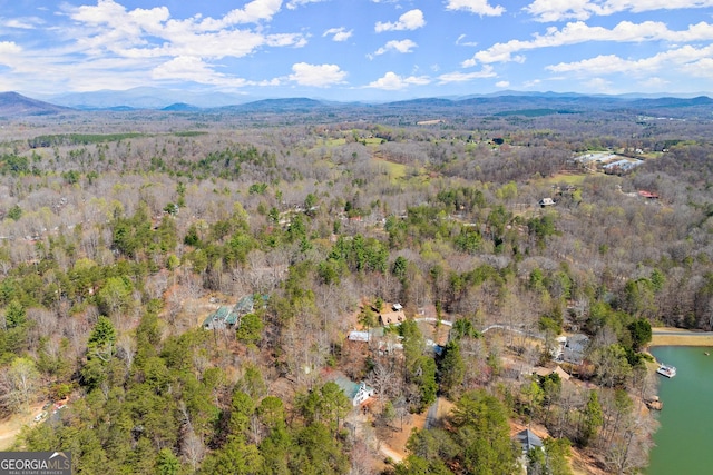 405 Cedar Hollow Rd Unit 2, Cleveland, GA 30528 - aerial view of property and surrounding area featuring a forest and a water and mountain view