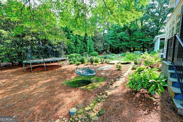 1178 Chambord Way NE, Brookhaven, GA 30319 - view of yard with a trampoline and view of scattered trees