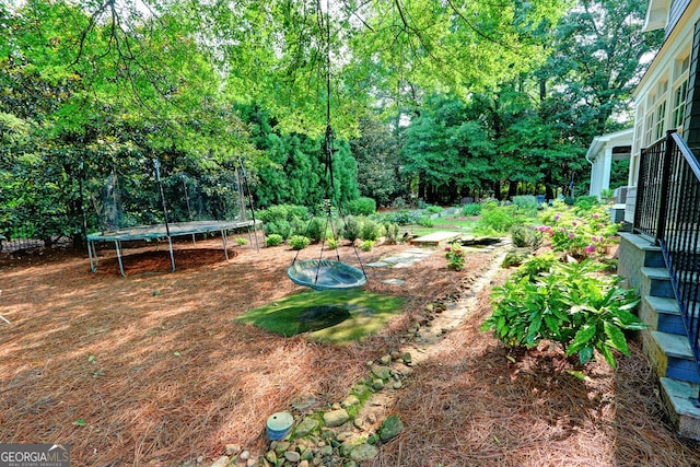 1178 Chambord Way NE, Brookhaven, GA 30319 - view of yard with a trampoline and view of scattered trees