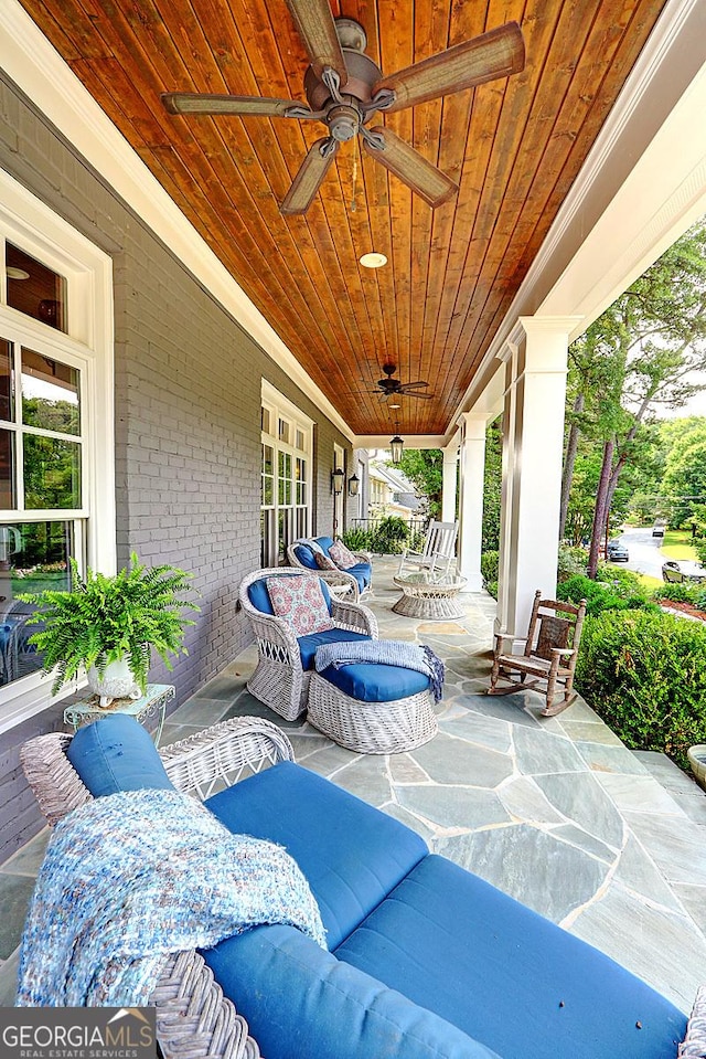 1178 Chambord Way NE, Brookhaven, GA 30319 - porch featuring ceiling fan