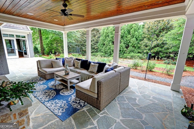 1178 Chambord Way NE, Brookhaven, GA 30319 - view of patio featuring a ceiling fan and outdoor lounge area