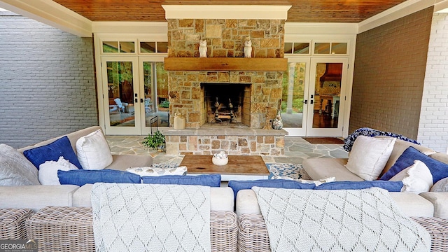 1178 Chambord Way NE, Brookhaven, GA 30319 - view of patio / terrace featuring french doors and outdoor lounge area