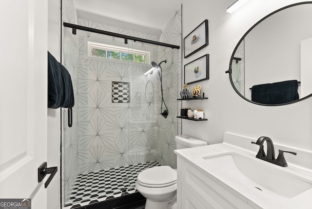 1421 Lane Creek Dr, Bishop, GA 30621 - bathroom featuring toilet, vanity, and a shower stall