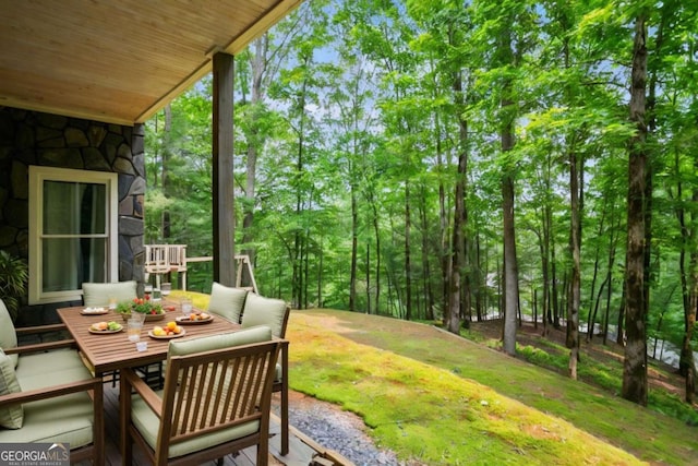 100 Oboe Ct, Ellijay, GA 30540 - view of patio featuring outdoor dining area