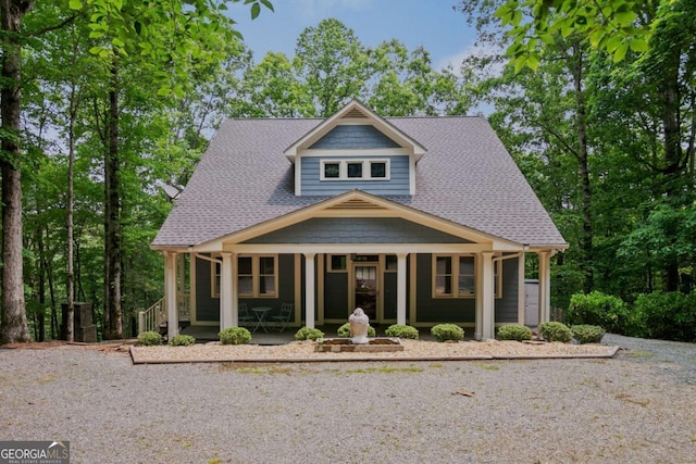 100 Oboe Ct, Ellijay, GA 30540 - view of front facade featuring a porch and roof with shingles