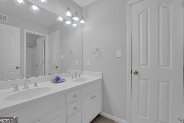 1304 Swallows Walk, Grayson, GA 30017 - full bath with double vanity, baseboards, and a shower