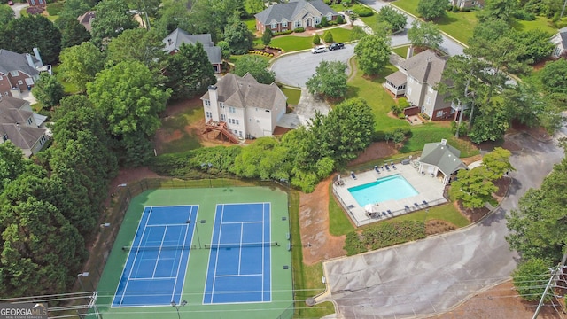 1304 Swallows Walk, Grayson, GA 30017 - aerial perspective of suburban area with a pool area
