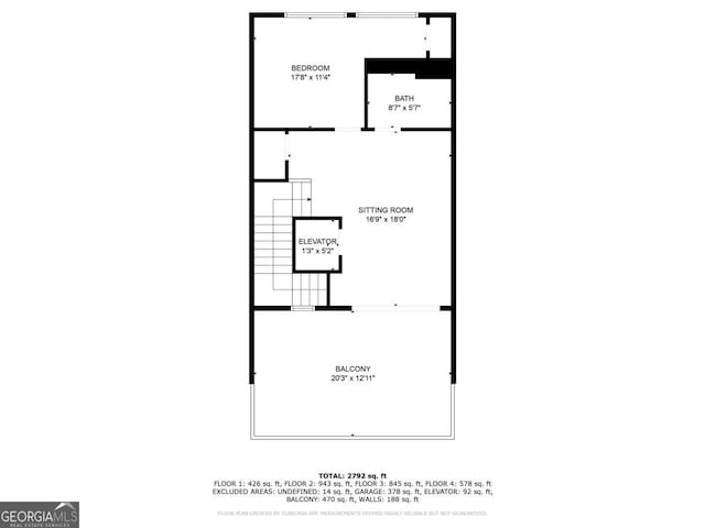 345 Glen Iris Dr NE Unit 3, Atlanta, GA 30312 - view of home floor plan
