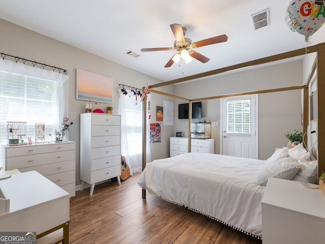 70 Baker Pond Ct, Jefferson, GA 30549 - bedroom with wood finished floors and ceiling fan