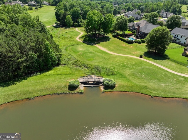70 Baker Pond Ct, Jefferson, GA 30549 - aerial perspective of suburban area featuring a local golf course and a nearby body of water