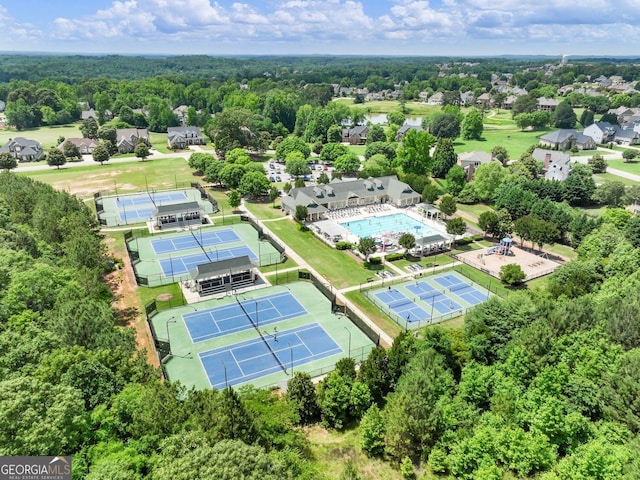 70 Baker Pond Ct, Jefferson, GA 30549 - bird's eye view of a pool area
