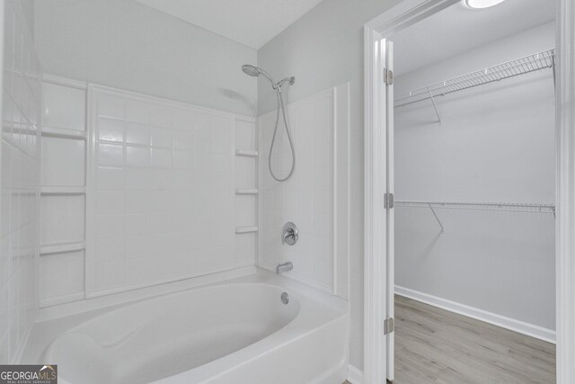 17 Sandy Point Way, Port Wentworth, GA 31407 - full bathroom featuring shower / bathtub combination, wood finished floors, and a walk in closet