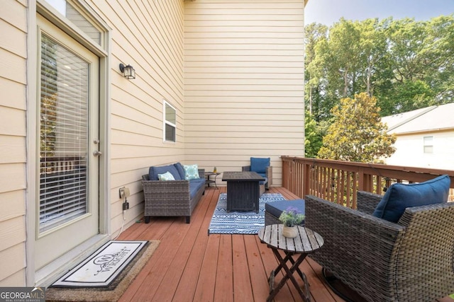 3690 Lambert Ln NE, Atlanta, GA 30319 - wooden deck featuring outdoor lounge area