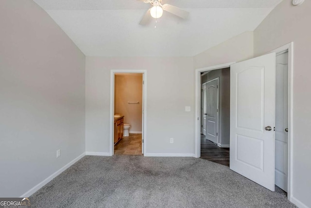 2255 Bigwood Trl, Atlanta, GA 30349 - unfurnished bedroom featuring carpet floors, baseboards, connected bathroom, and a ceiling fan