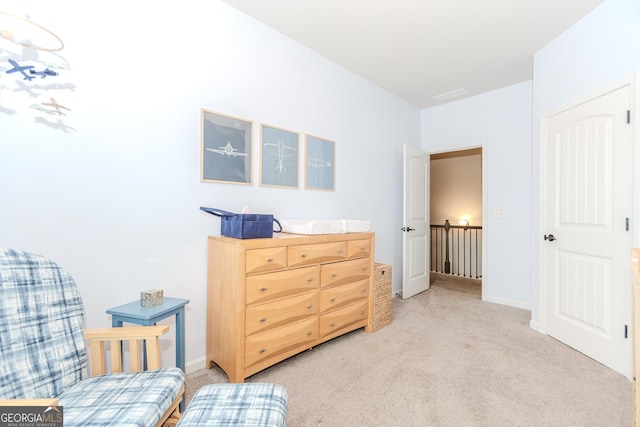 1243 Glenville Ct, Hoschton, GA 30548 - sitting room with light colored carpet and baseboards