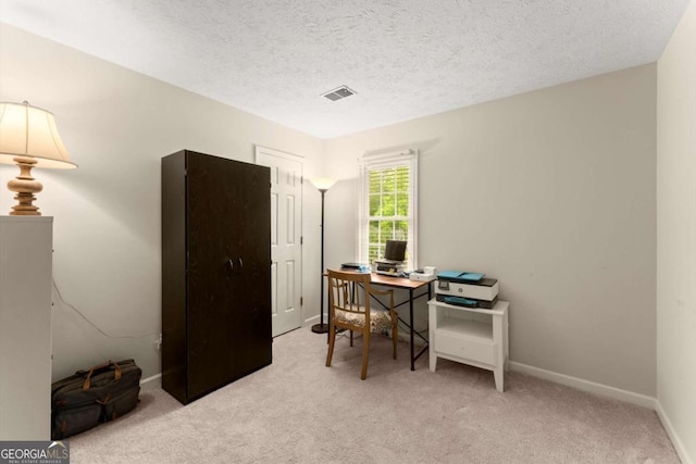 1540 Kinglet Ln, Marietta, GA 30062 - carpeted home office featuring a textured ceiling and baseboards