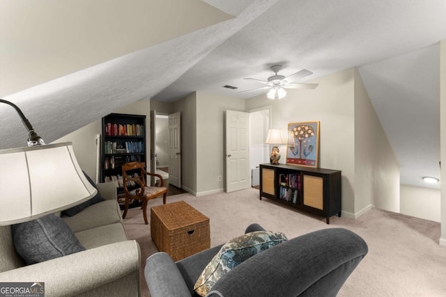 1540 Kinglet Ln, Marietta, GA 30062 - carpeted living room with a ceiling fan and baseboards