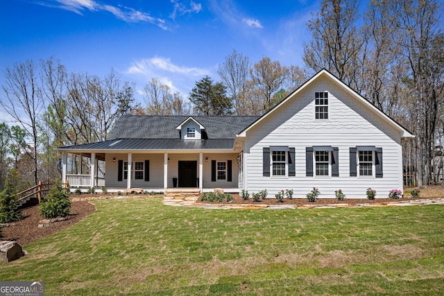 219 Fairview Dr, Morganton, GA 30560 - view of front of house featuring a porch and a front lawn