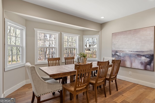 219 Fairview Dr, Morganton, GA 30560 - dining area featuring light wood-type flooring, healthy amount of natural light, and recessed lighting