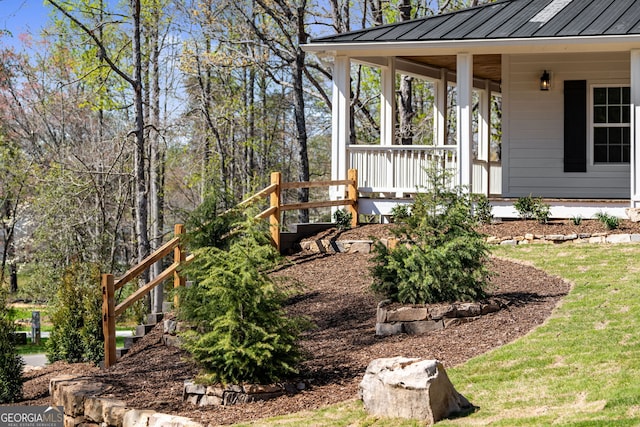 219 Fairview Dr, Morganton, GA 30560 - view of yard with covered porch