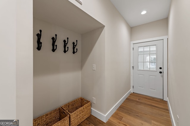 219 Fairview Dr, Morganton, GA 30560 - mudroom with light wood-type flooring and recessed lighting