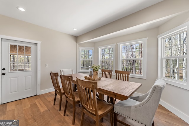 219 Fairview Dr, Morganton, GA 30560 - dining room with light wood finished floors and recessed lighting