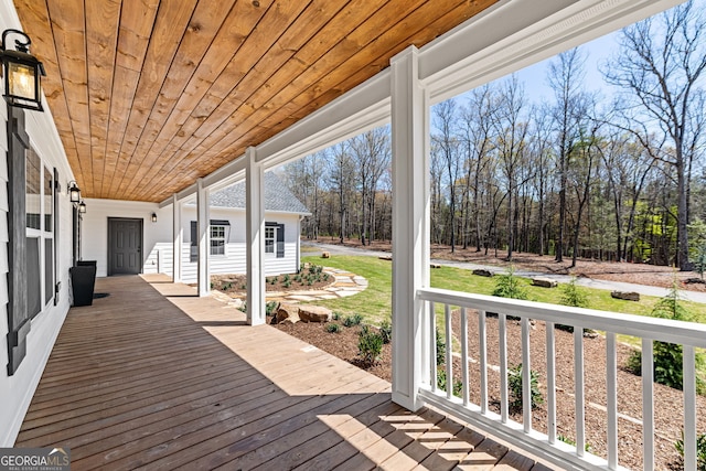 219 Fairview Dr, Morganton, GA 30560 - view of wooden porch