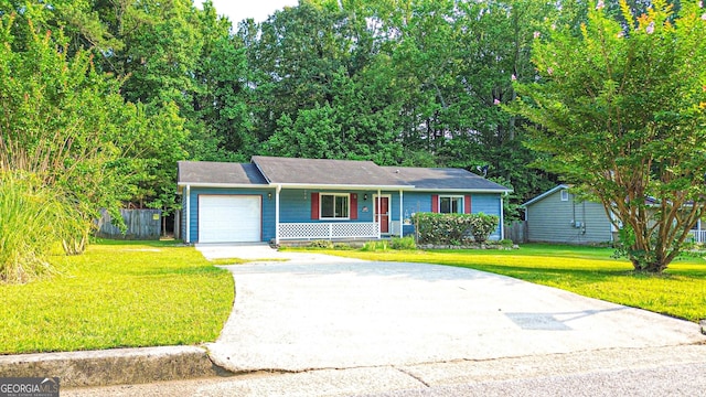 1183 Iron Gate Blvd, Jonesboro, GA 30238 - ranch-style house with a porch, driveway, and a garage